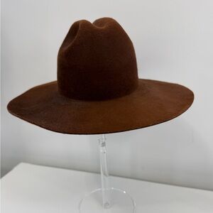 Janessa Leone Brown Wool Hat